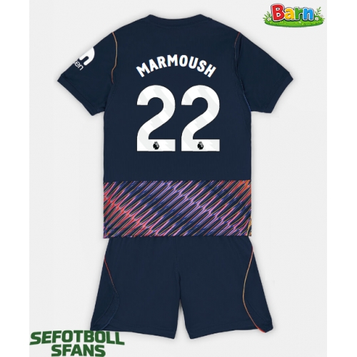 Tottenham Hotspur Omar Marmoush #22 Bortaställ Barn 2026-27 Kortärmad (+ Korta byxor) Tottenham Hotspur Omar Marmoush #22 Bortaställ Barn 2026-27 Kortärmad (+ Korta byxor)